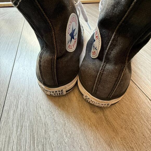 Converse All Star Shoes Youth 2 Black Canvas High Top Preppy Retro Sneakers - Picture 4 of 8